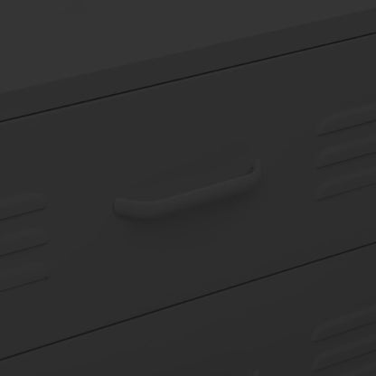 Byrå Svart 80x35x101,5 cm stål