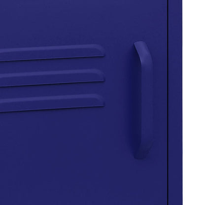 Sängbord Nattduksbord DIV. marinblå 35x35x51 cm stål