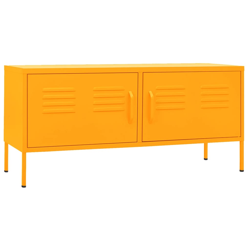 TV-Möbel DIV. TV-Bänk senapsgul 105x35x50 cm stål