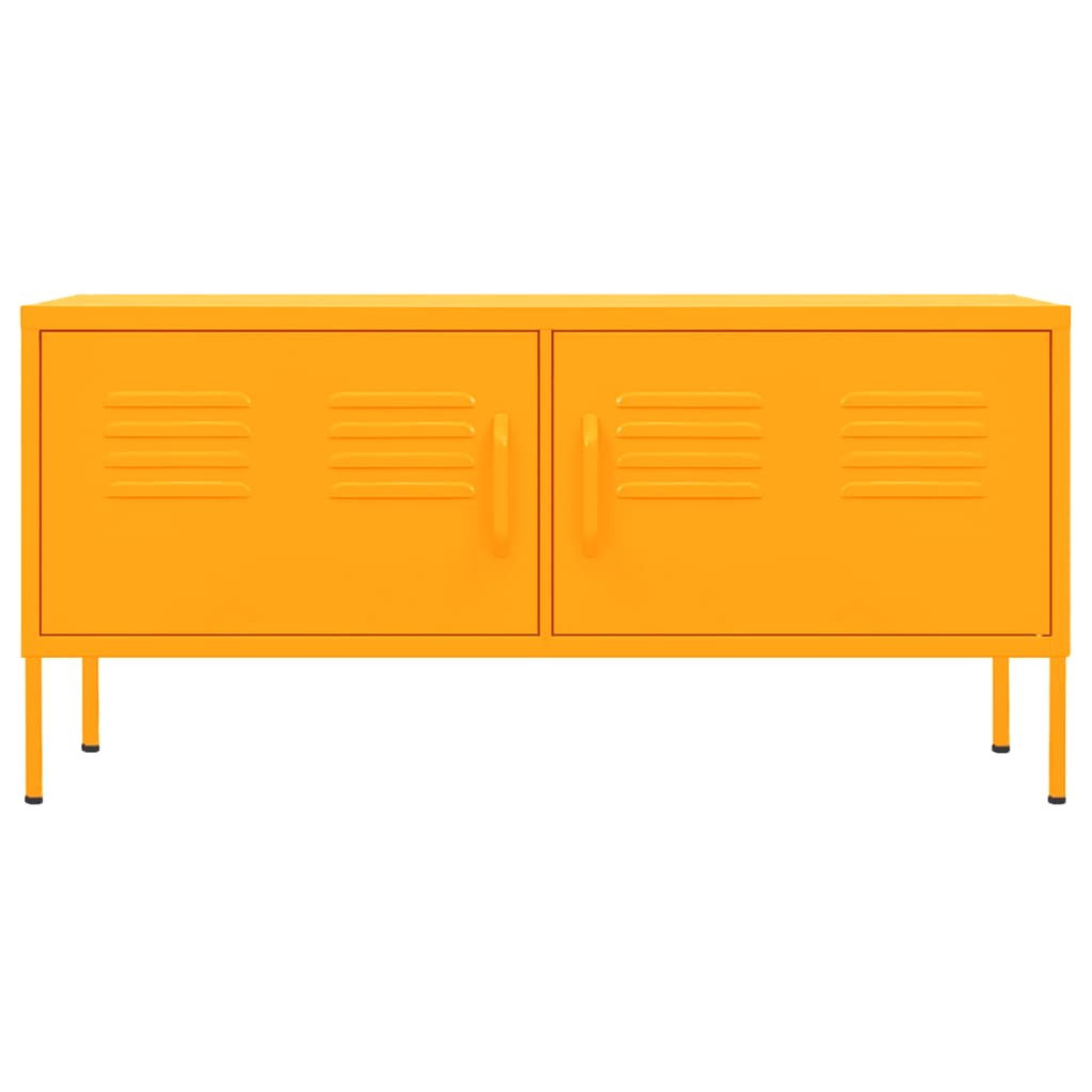 TV-Möbel DIV. TV-Bänk senapsgul 105x35x50 cm stål