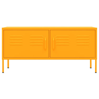TV-Möbel DIV. TV-Bänk senapsgul 105x35x50 cm stål
