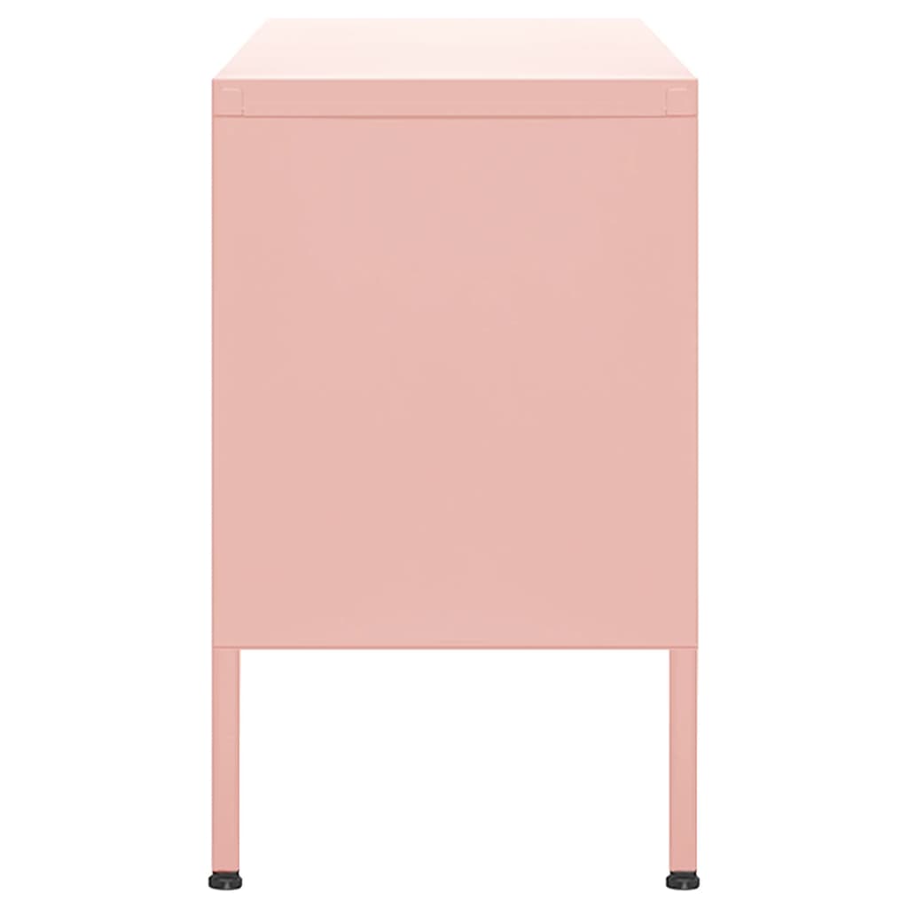 TV-Möbel DIV. TV-Bänk pink 105x35x50 cm stål