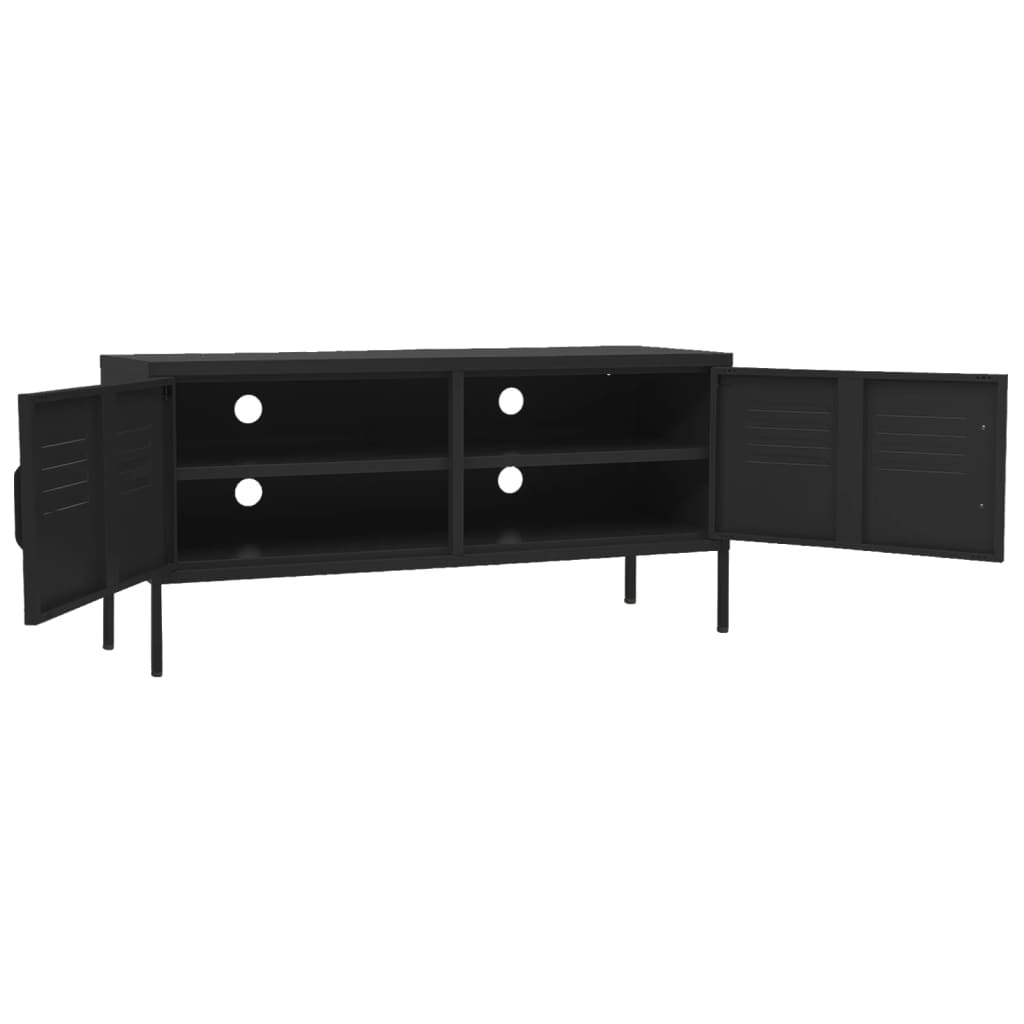 TV-Möbel DIV. TV-Bänk Svart 105x35x50 cm stål