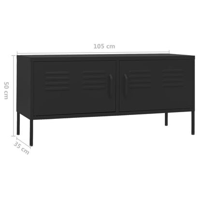 TV-Möbel DIV. TV-Bänk Svart 105x35x50 cm stål