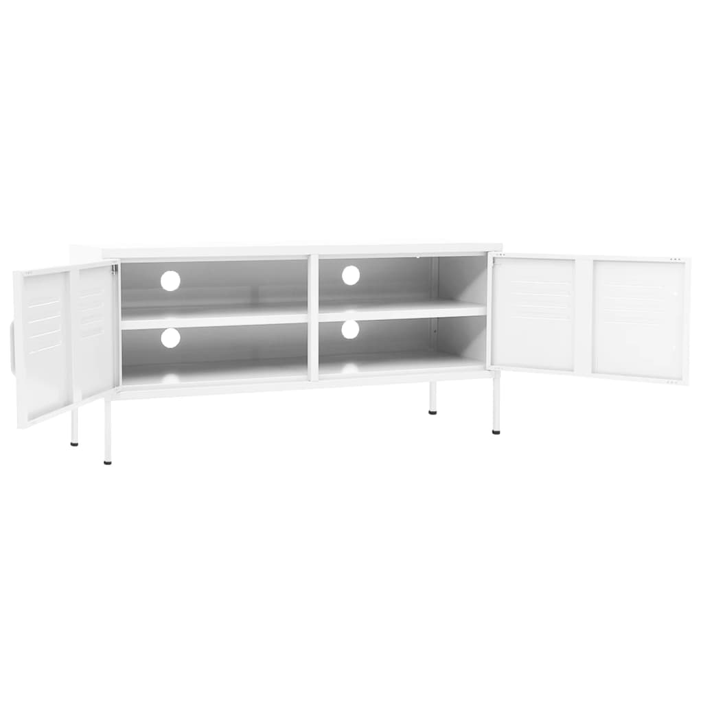 TV-Möbel DIV. Vit TV-Bänk 105x35x50 cm stål
