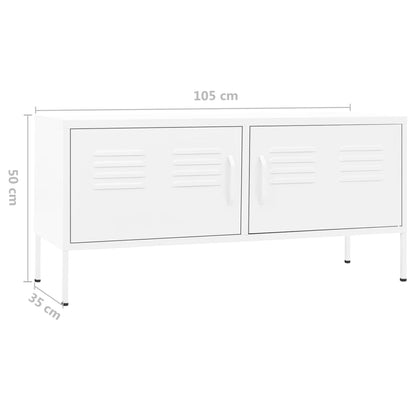 TV-Möbel DIV. Vit TV-Bänk 105x35x50 cm stål
