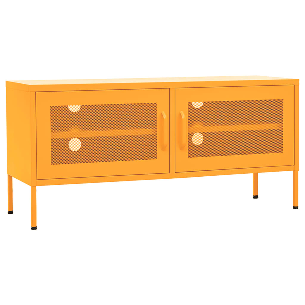TV-Möbel DIV. TV-Bänk senapsgul 105x35x50 cm stål