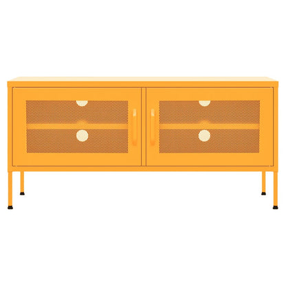 TV-Möbel DIV. TV-Bänk senapsgul 105x35x50 cm stål