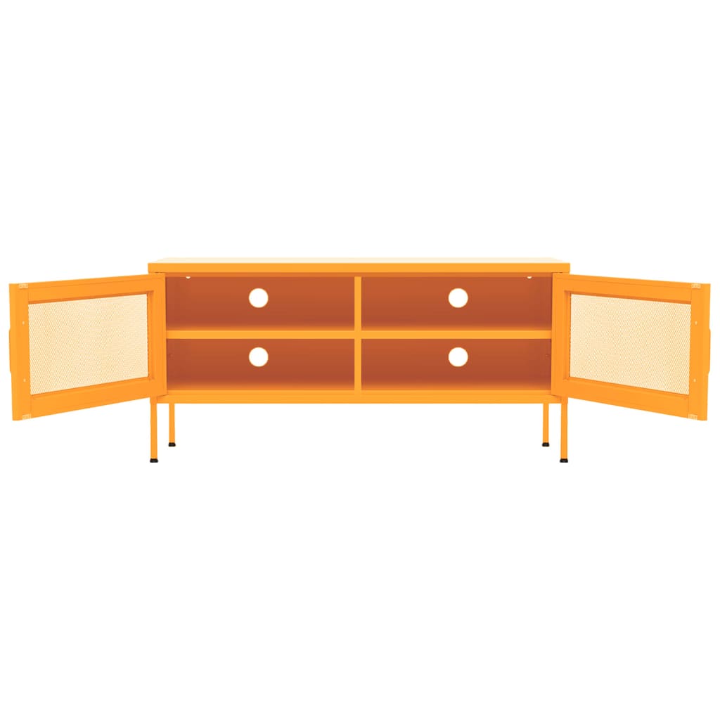 TV-Möbel DIV. TV-Bänk senapsgul 105x35x50 cm stål