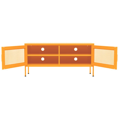 TV-Möbel DIV. TV-Bänk senapsgul 105x35x50 cm stål