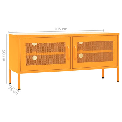 TV-Möbel DIV. TV-Bänk senapsgul 105x35x50 cm stål