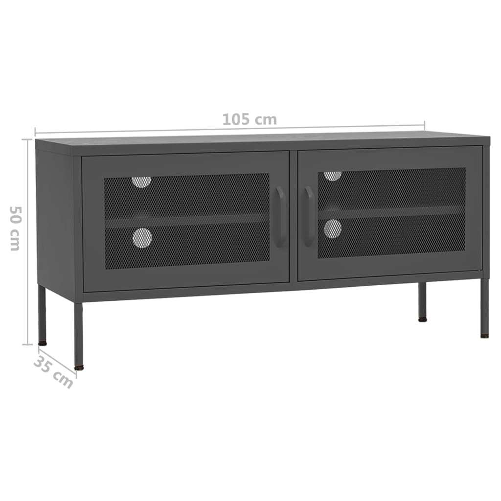 TV-Möbel DIV. TV-Bänk antracit 105x35x50 cm stål