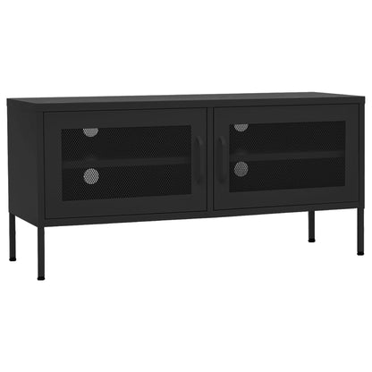 TV-Möbel Svart TV-Bänk 105x35x50 cm stål
