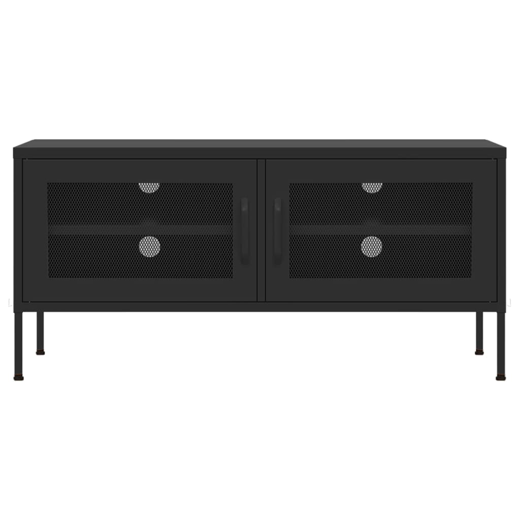 TV-Möbel Svart TV-Bänk 105x35x50 cm stål