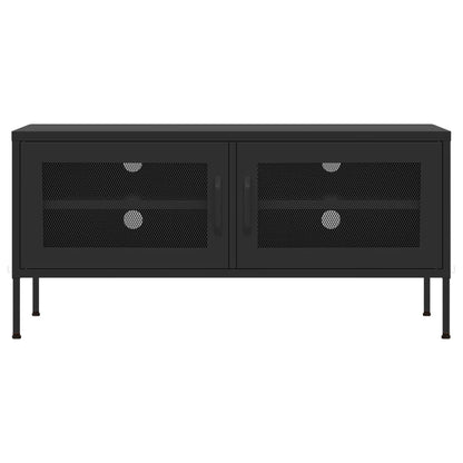 TV-Möbel Svart TV-Bänk 105x35x50 cm stål