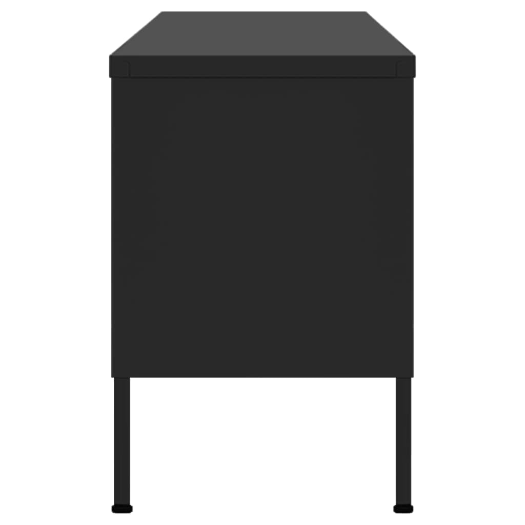 TV-Möbel Svart TV-Bänk 105x35x50 cm stål