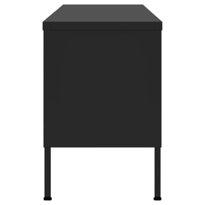 TV-Möbel Svart TV-Bänk 105x35x50 cm stål