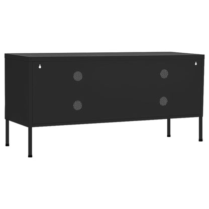 TV-Möbel Svart TV-Bänk 105x35x50 cm stål