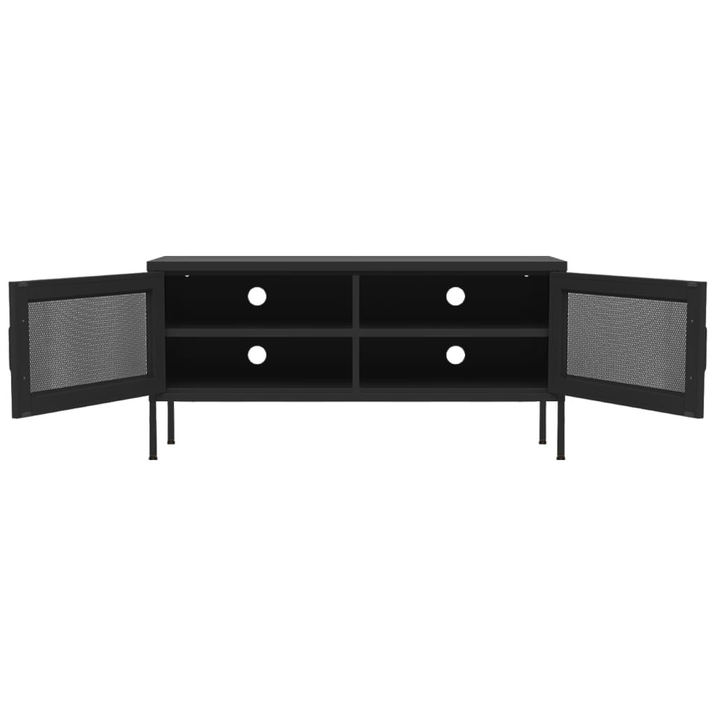 TV-Möbel Svart TV-Bänk 105x35x50 cm stål