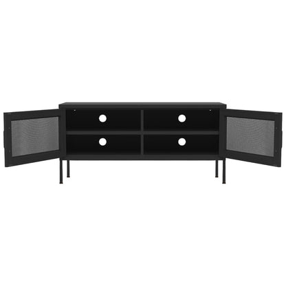 TV-Möbel Svart TV-Bänk 105x35x50 cm stål
