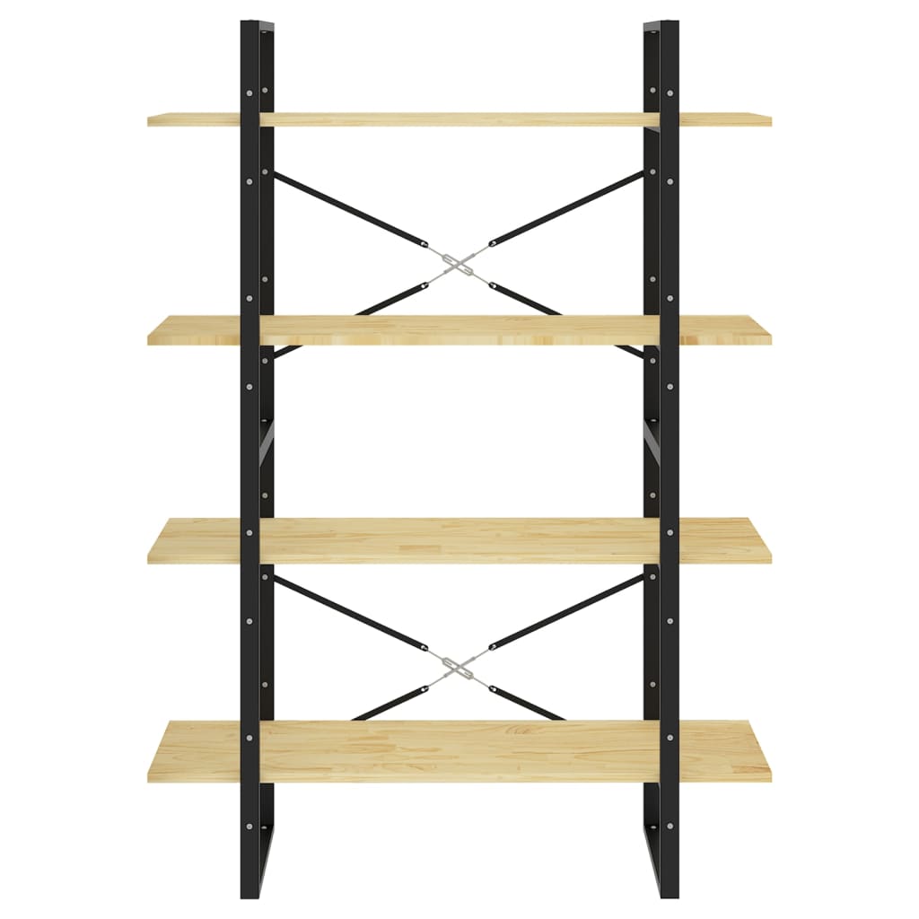 Bokhylla Trä 4 hyllplan 100x30x140 cm massiv furu