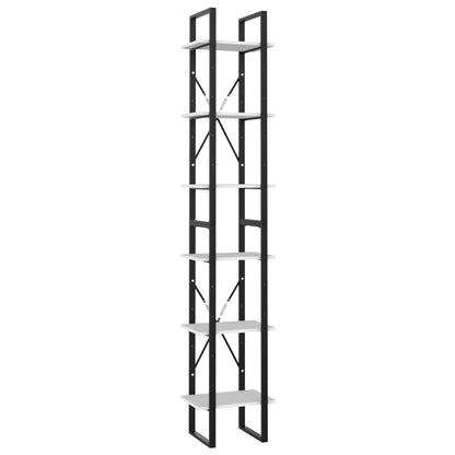 Bokhylla Vit 6 hyllplan 40x30x210 cm