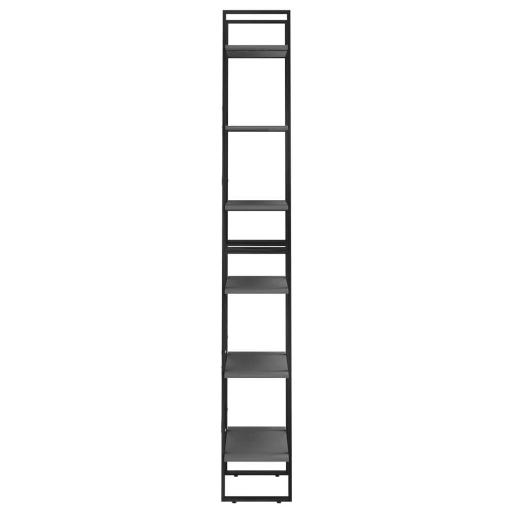 Bokhylla Grå 60x30x210 cm
