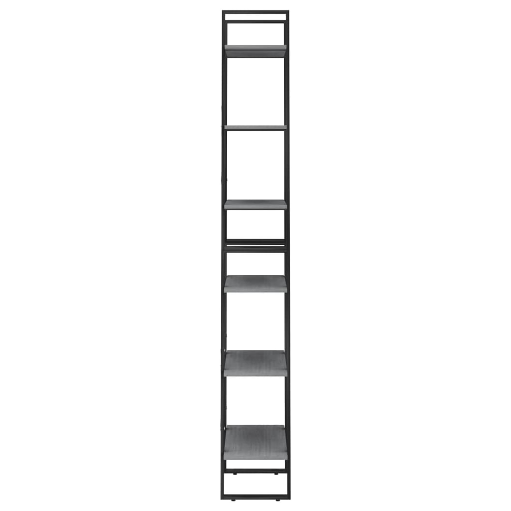 Bokhylla Grå 60x30x210 cm massiv furu