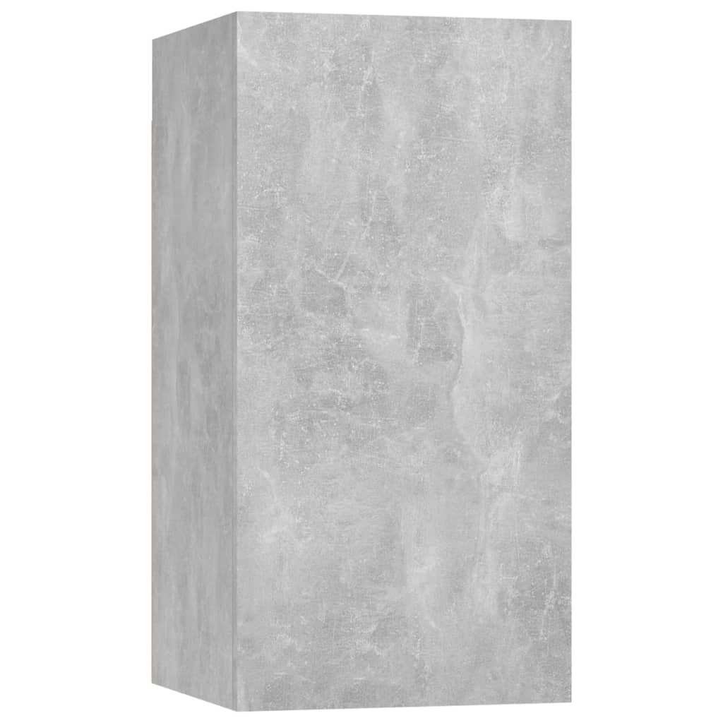 Tv-skåp 7 delar betonggrå 30,5x30x60 cm konstruerat trä