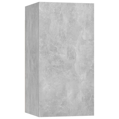 Tv-skåp 7 delar betonggrå 30,5x30x60 cm konstruerat trä