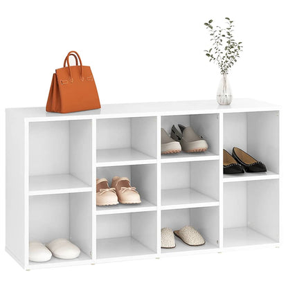 Skoställ Vit Skobänk 103x30x55 cm