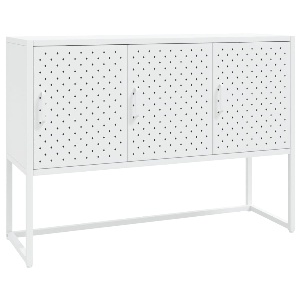 Skänk vit 105x35x75 cm stål
