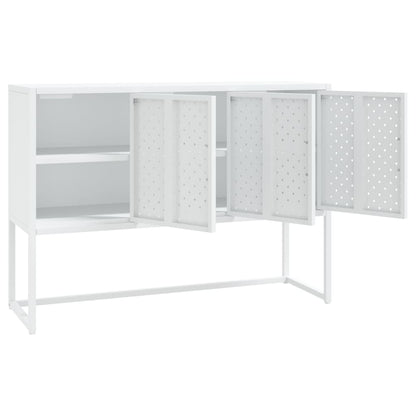 Skänk vit 105x35x75 cm stål