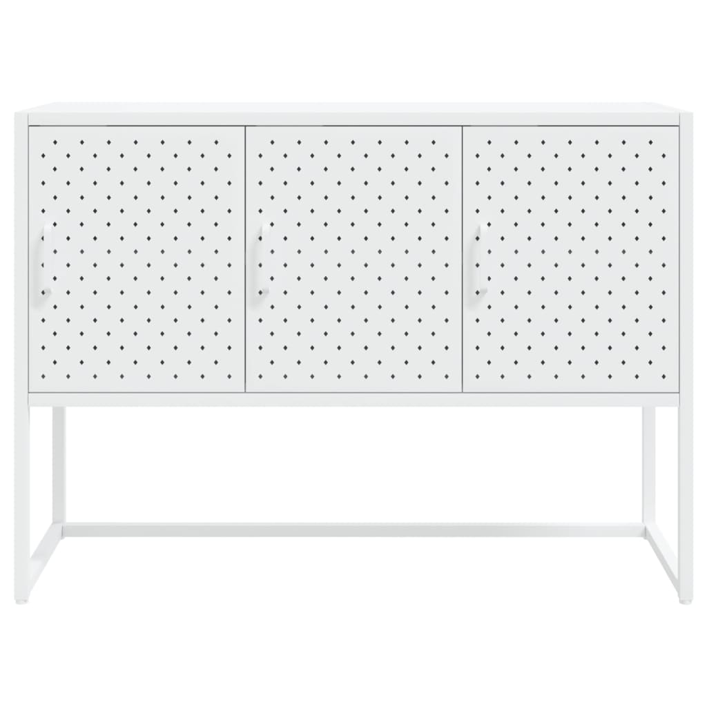 Skänk vit 105x35x75 cm stål