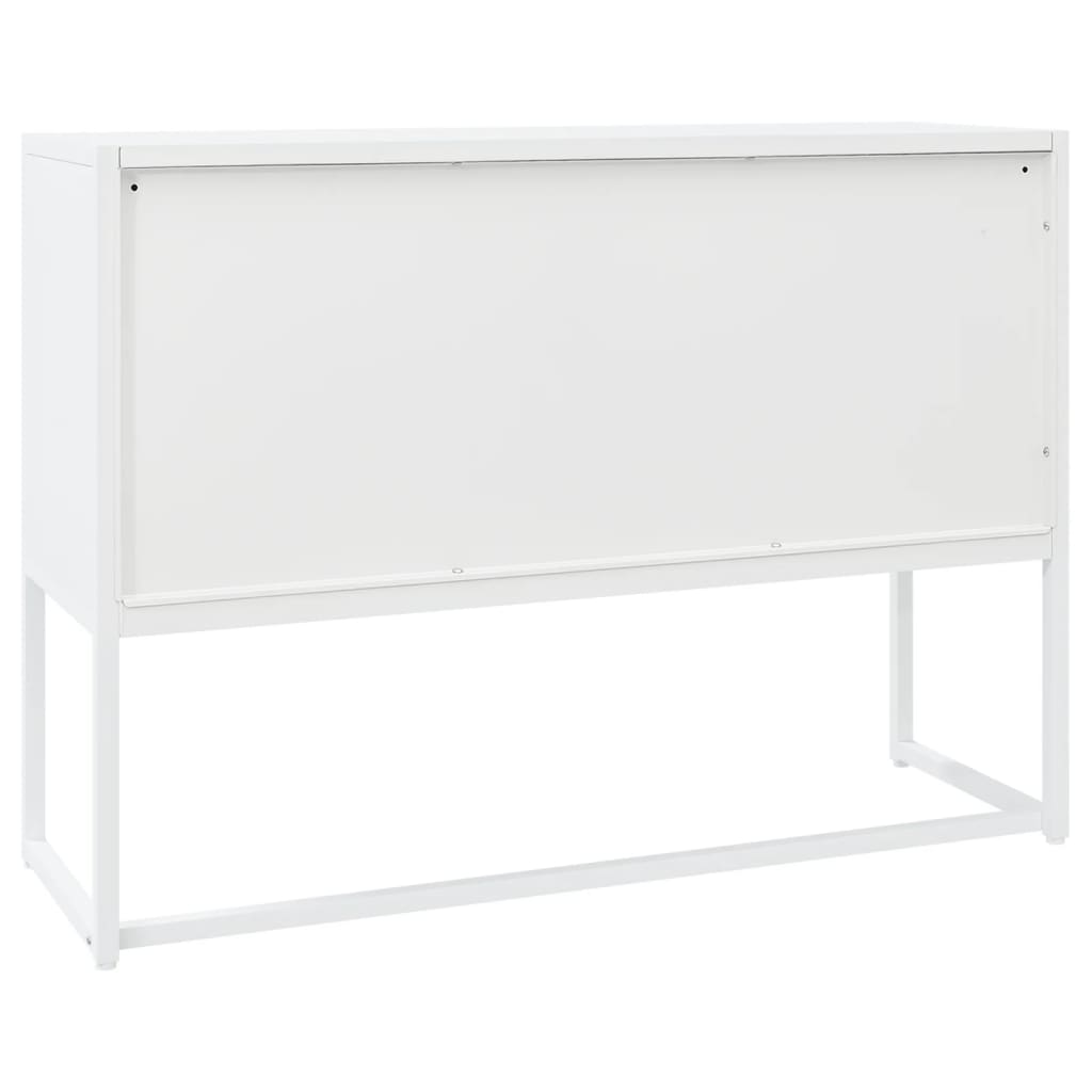Skänk vit 105x35x75 cm stål