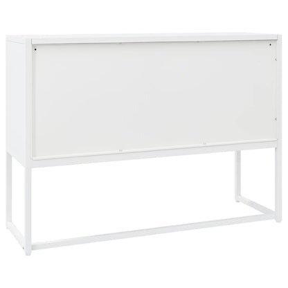 Skänk vit 105x35x75 cm stål
