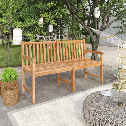 Trädgårdsbänk Trä 150 cm massiv teak