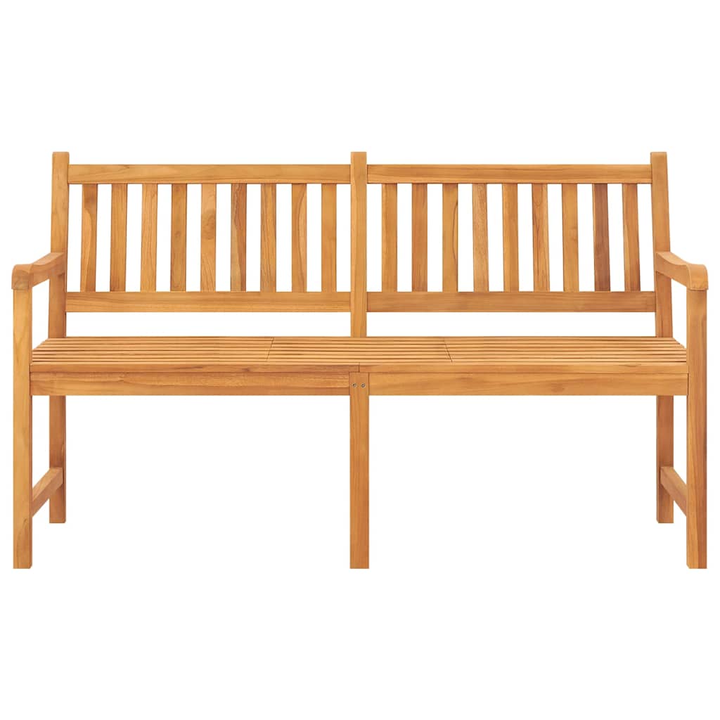 Trädgårdsbänk 3-sits med bord 150 cm massiv teak