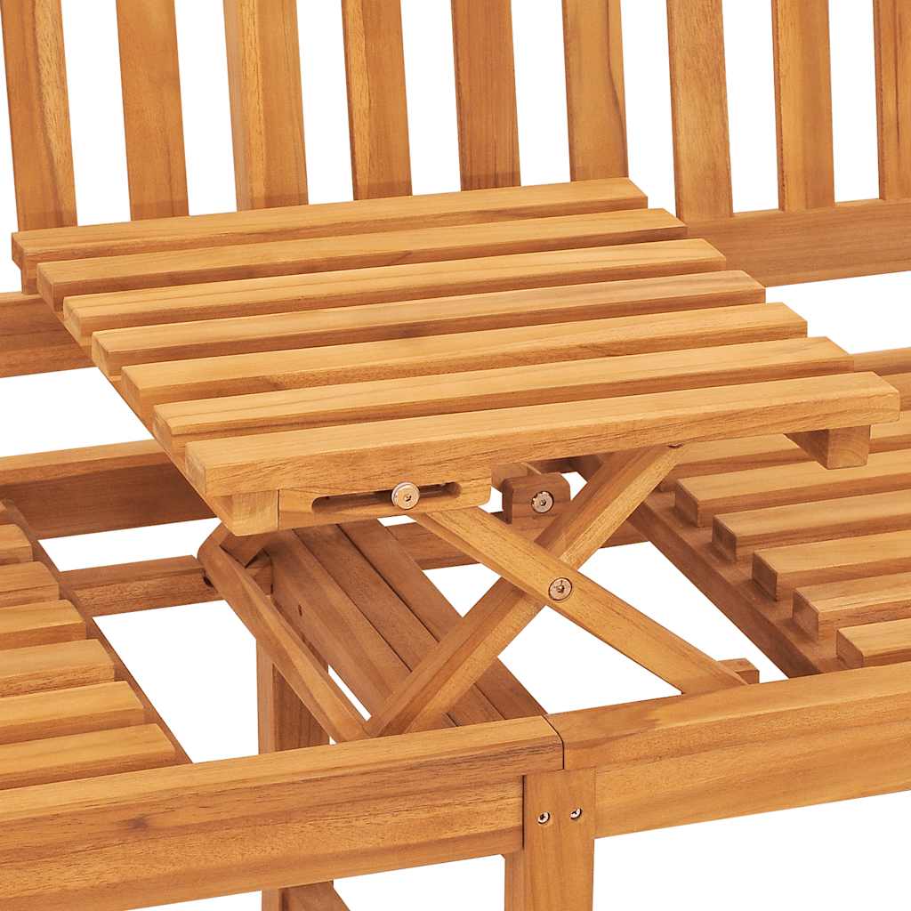 Trädgårdsbänk 3-sits med bord 150 cm massiv teak