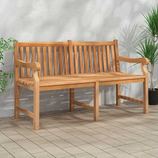 Trädgårdsbänk Trä 150 cm massiv teak
