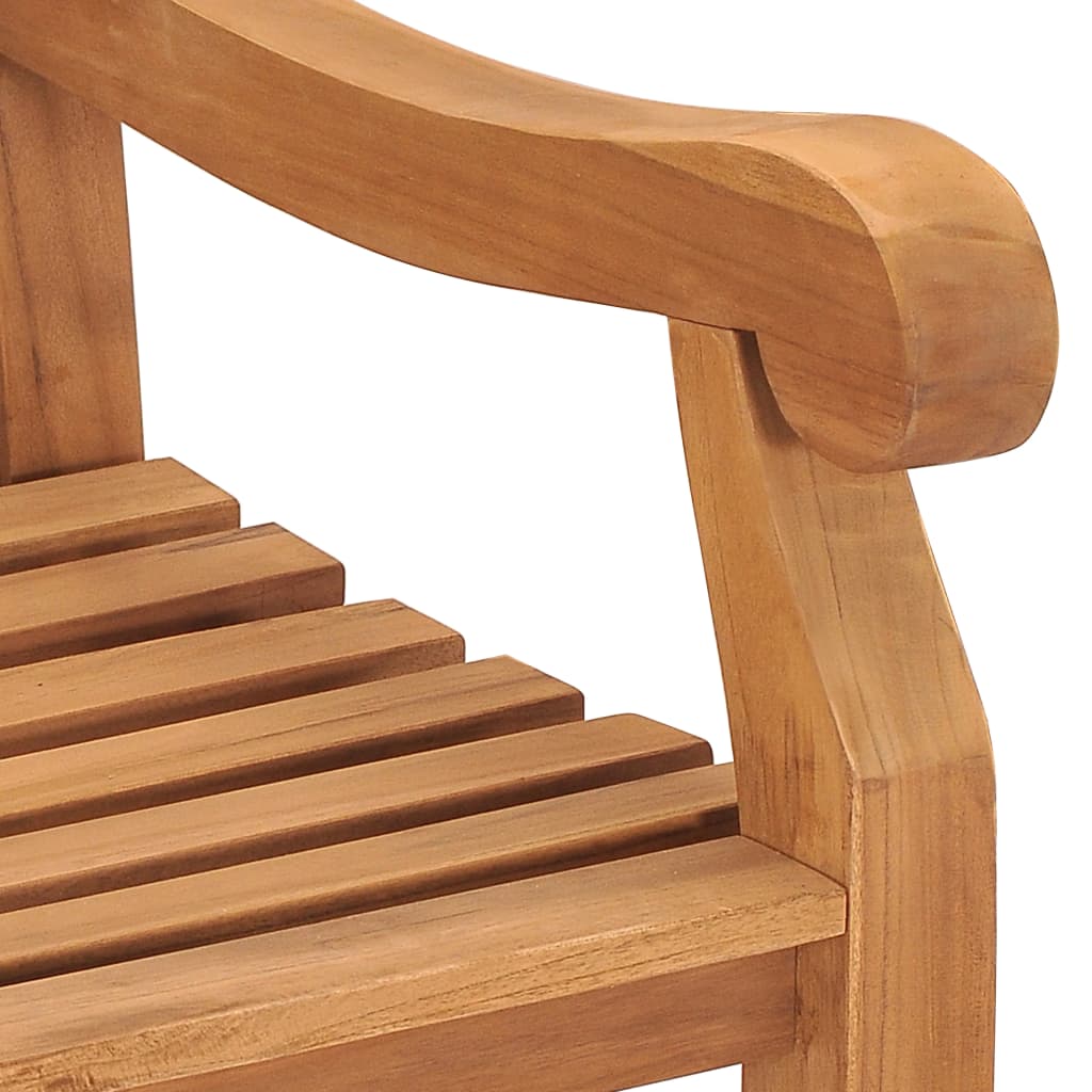 Trädgårdsbänk Trä 228 cm massiv teak