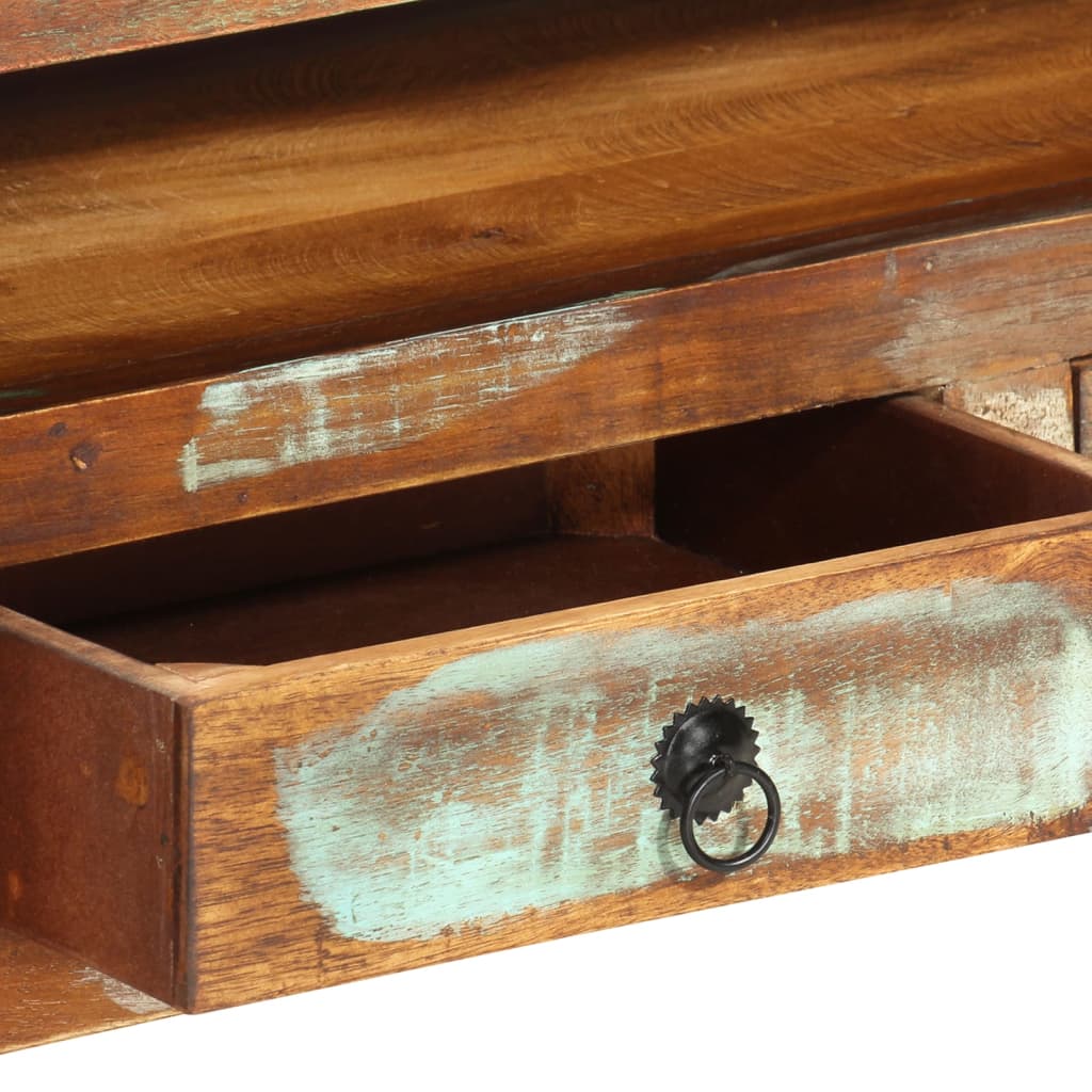 TV-Möbel Trä TV-Bänk flerfärgad 110x30x40 cm massivt återvunnet trä