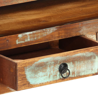 TV-Möbel Trä TV-Bänk flerfärgad 110x30x40 cm massivt återvunnet trä