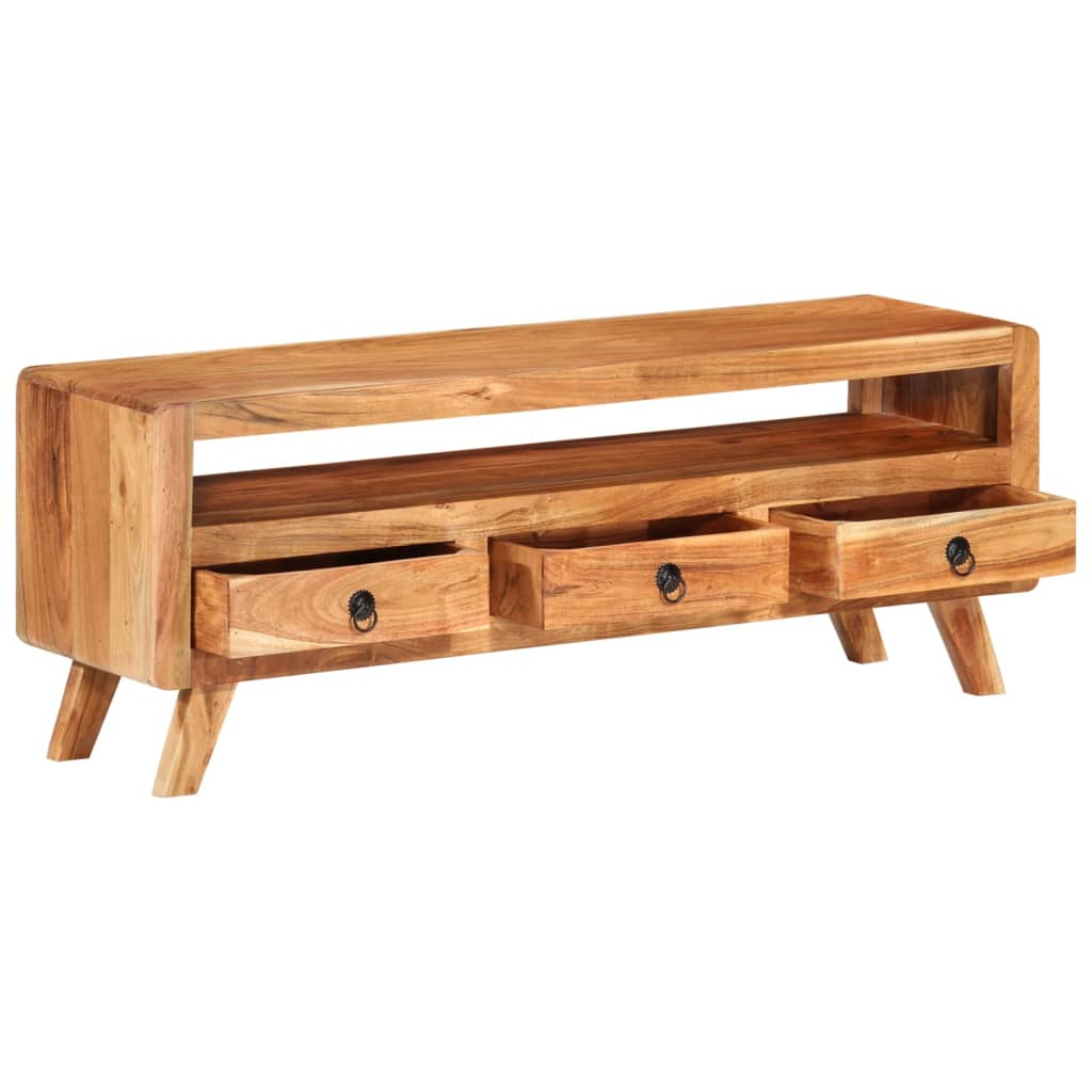 TV-Möbel Trä TV-Bänk 110x30x40 cm massivt akaciaträ