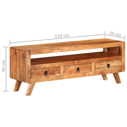 TV-Möbel Trä TV-Bänk 110x30x40 cm massivt akaciaträ