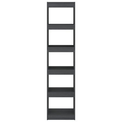 Bokhylla/Rumsavdelare grå 40x30x167,5 cm massiv furu