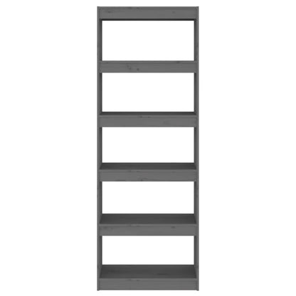 Bokhylla Grå 40x30x103,5 cm massiv furu