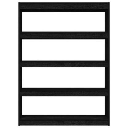 Bokhylla Svart 100x30x135,5 cm massiv furu