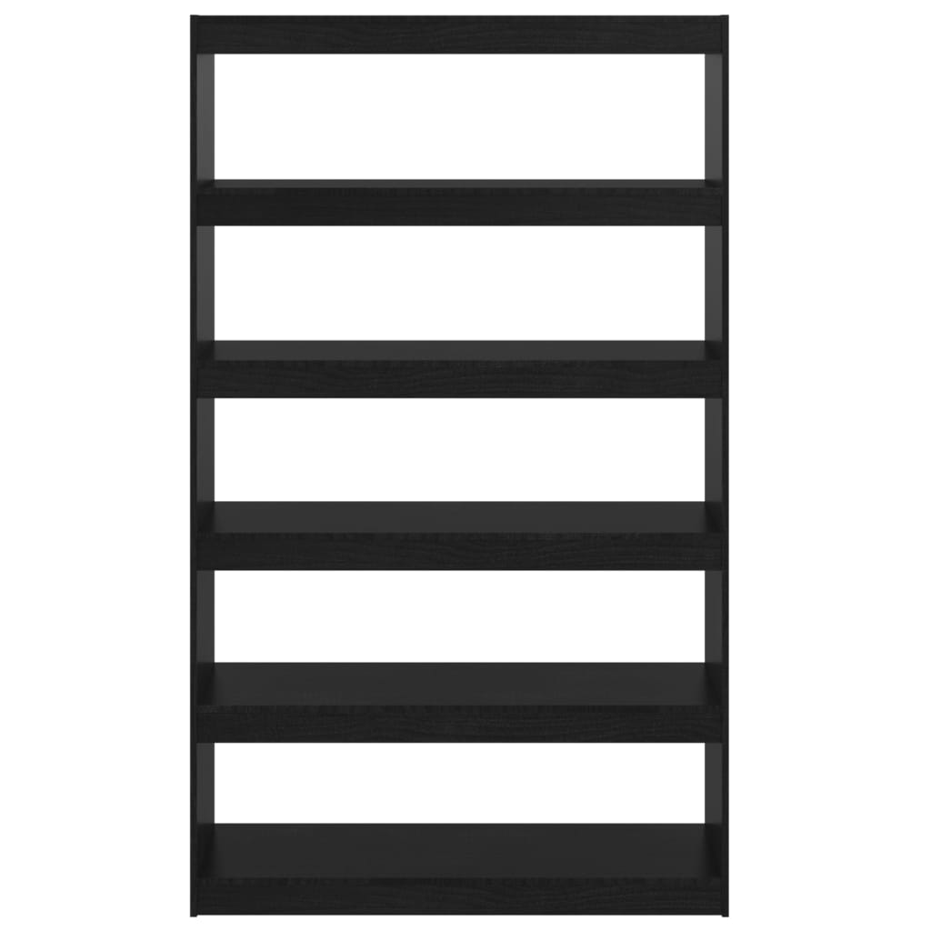 Bokhylla Svart 100x30x167,5 cm massiv furu