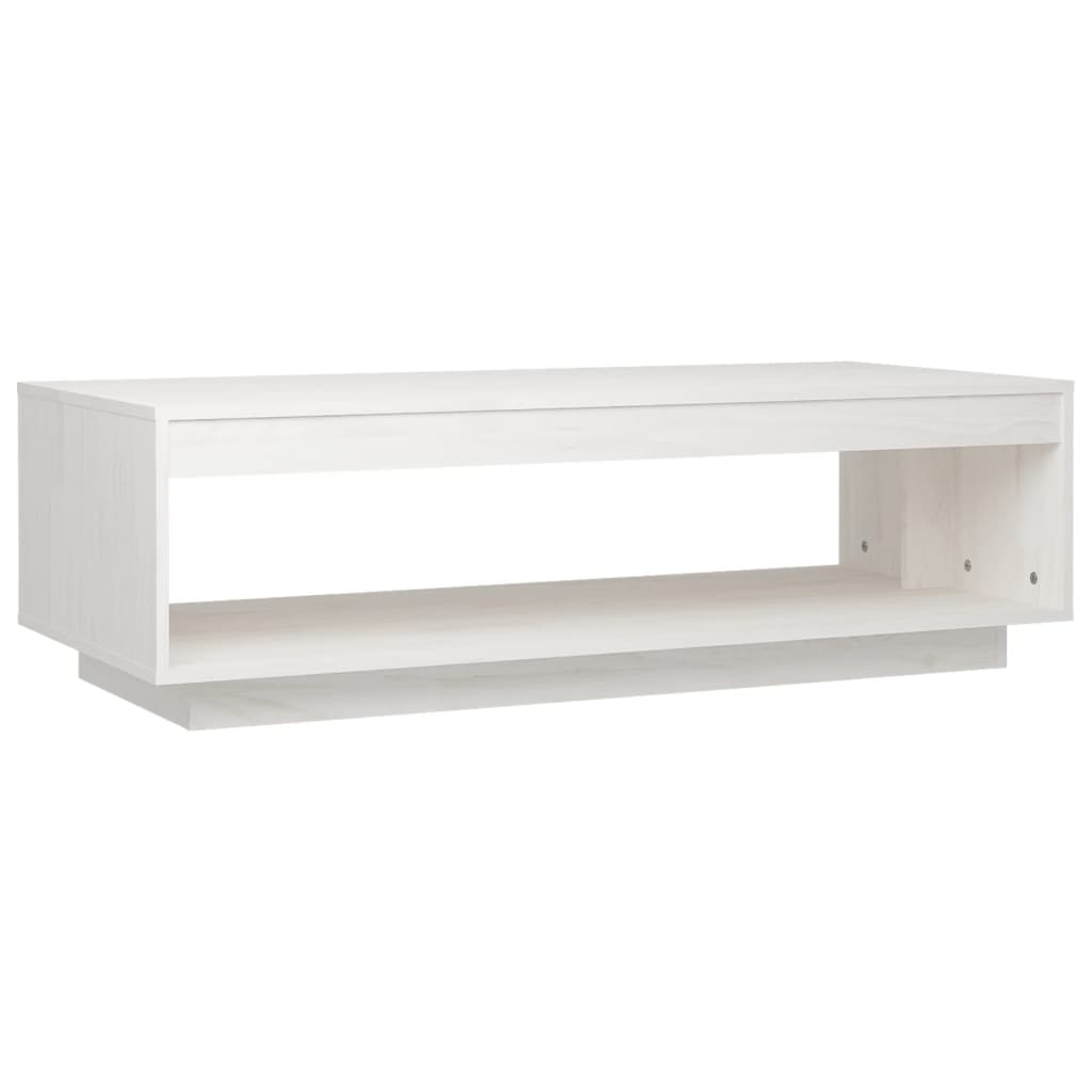 Soffbord Vit 110x50x33,5 cm massiv furu